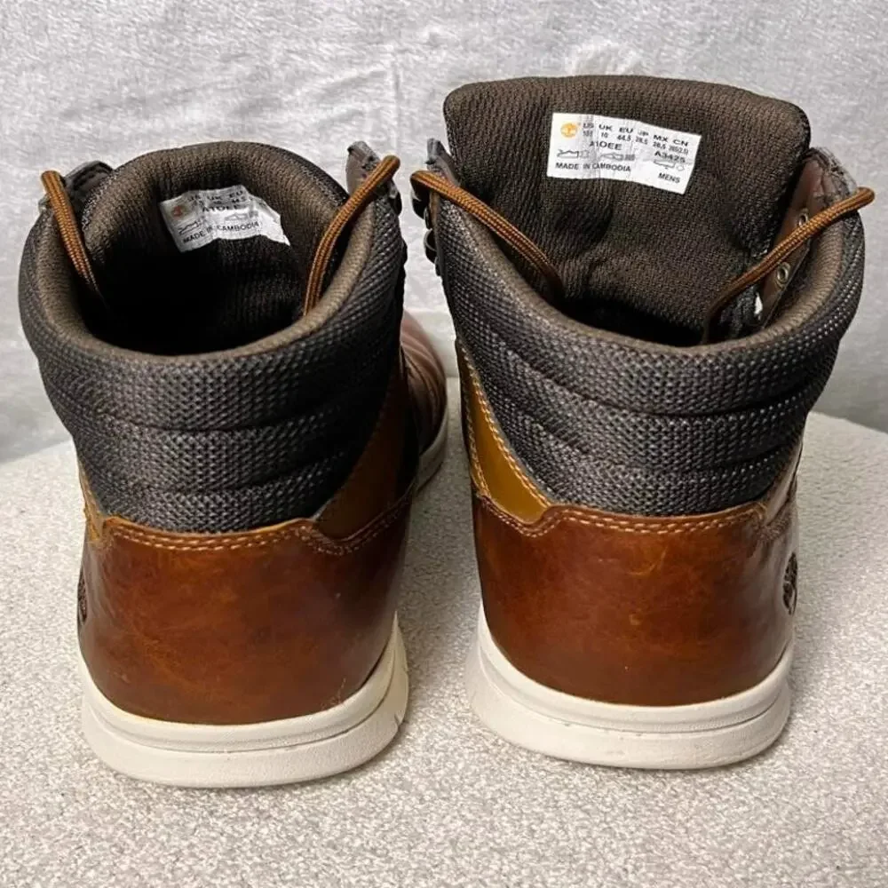 Timberland Hoverlite Brown Leather Boots Men's 10.5 Chukka Graydon Lightly Worn
